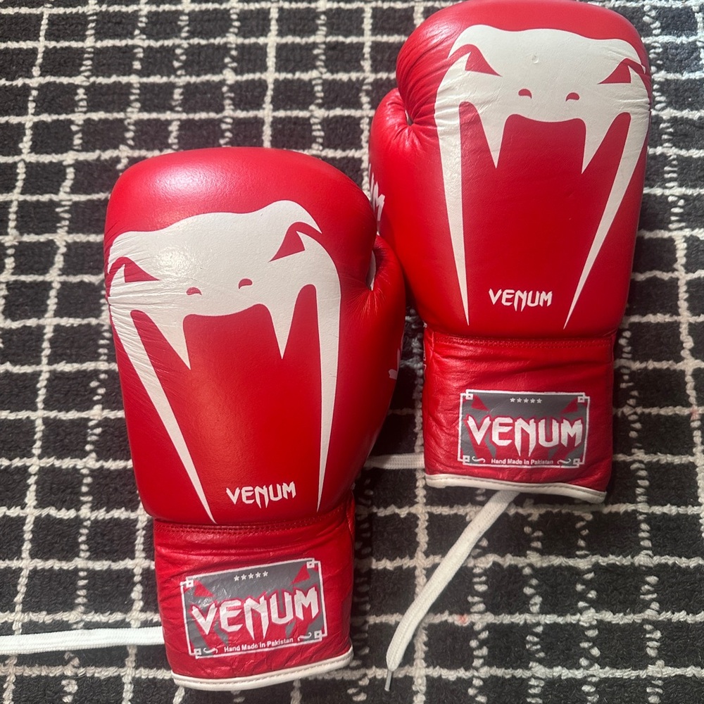 Venum Red Boxing Gloves